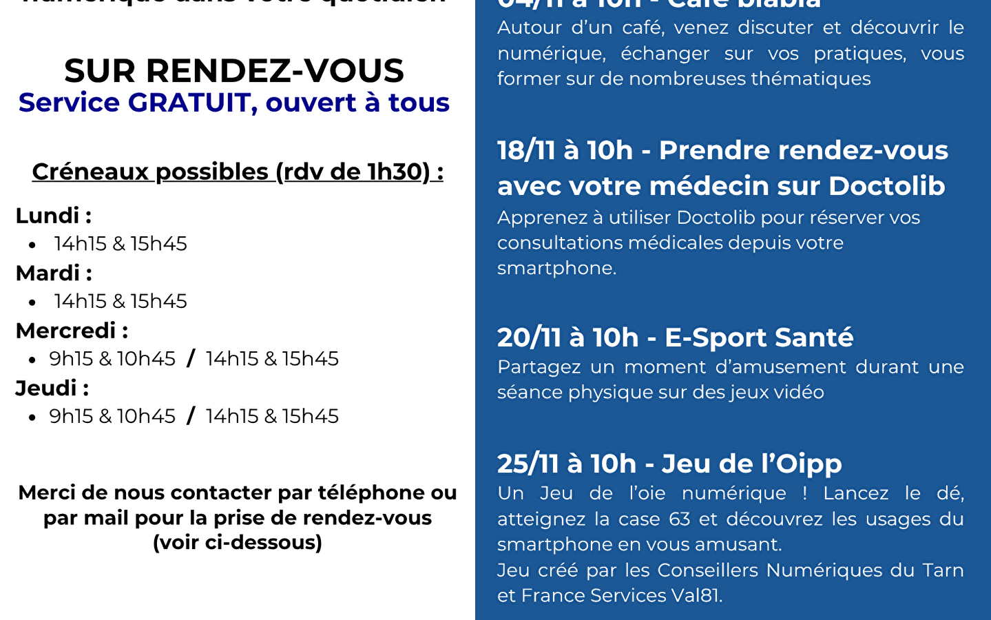 Programmierung Workshops Digitale Beraterin November 2025