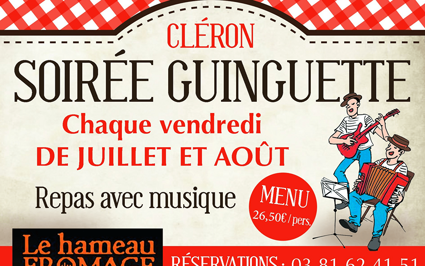 Guinguette-Abend im Hameau du Fromage