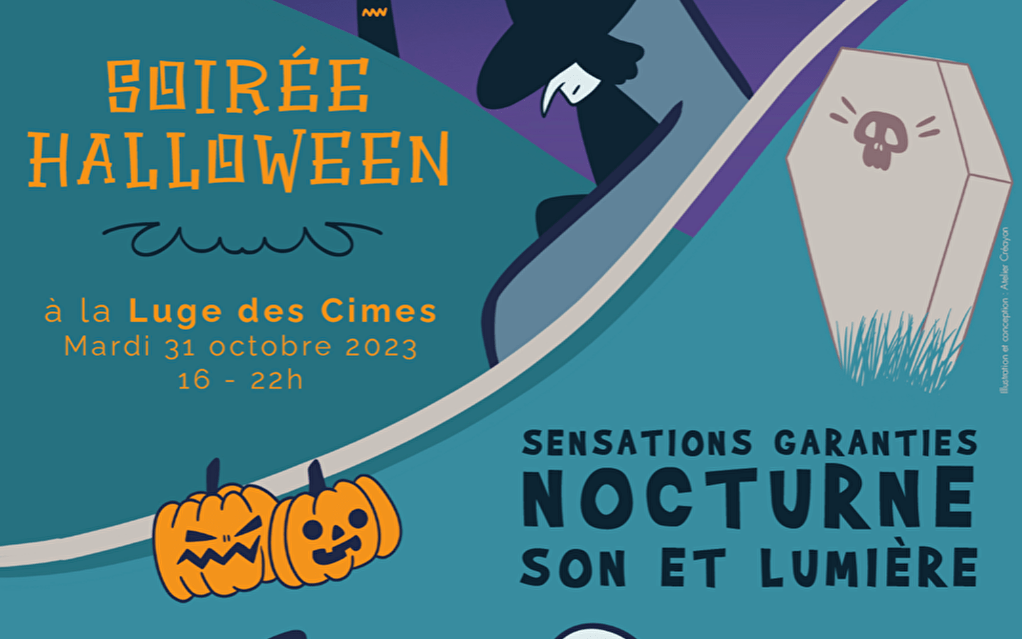 Halloween auf der Rodelbahn 'la luge des cimes