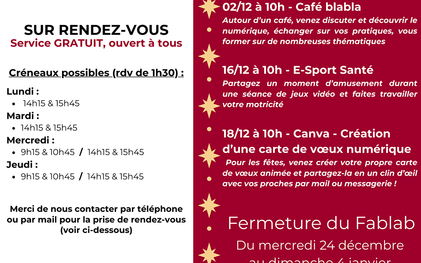 Programmierung Workshops Digitale Beraterin Dezember 2025