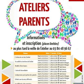 Ateliers Parents à Val-Sonnette - VAL-SONNETTE