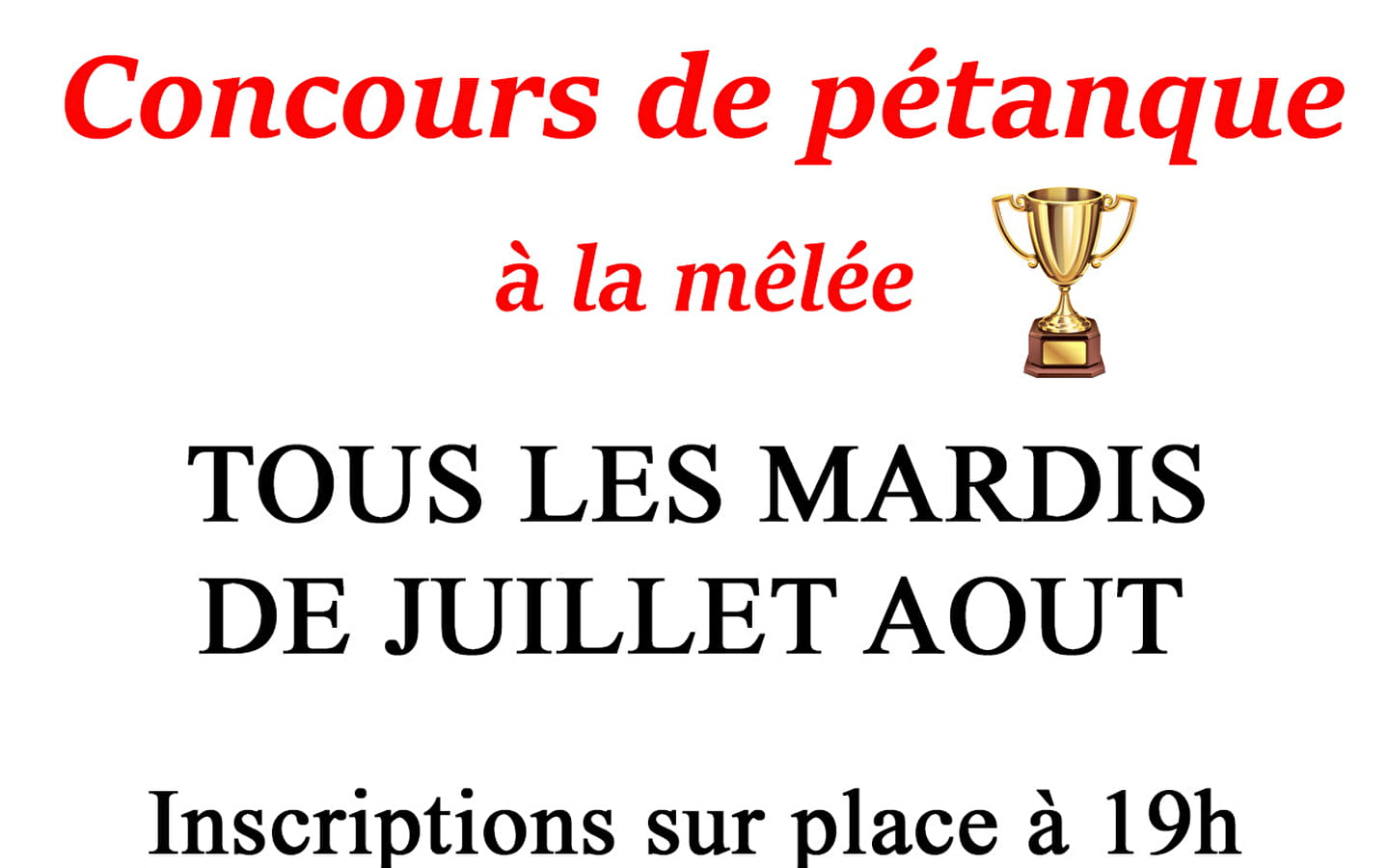 Concours de pétanque
