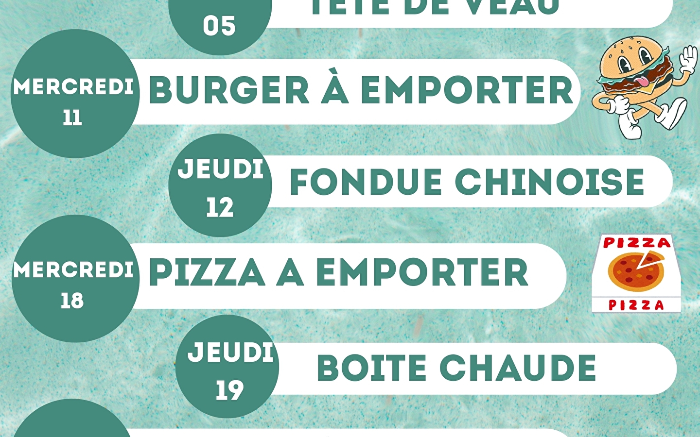 Spezielle Abende Februar Restaurant Les Pâturages