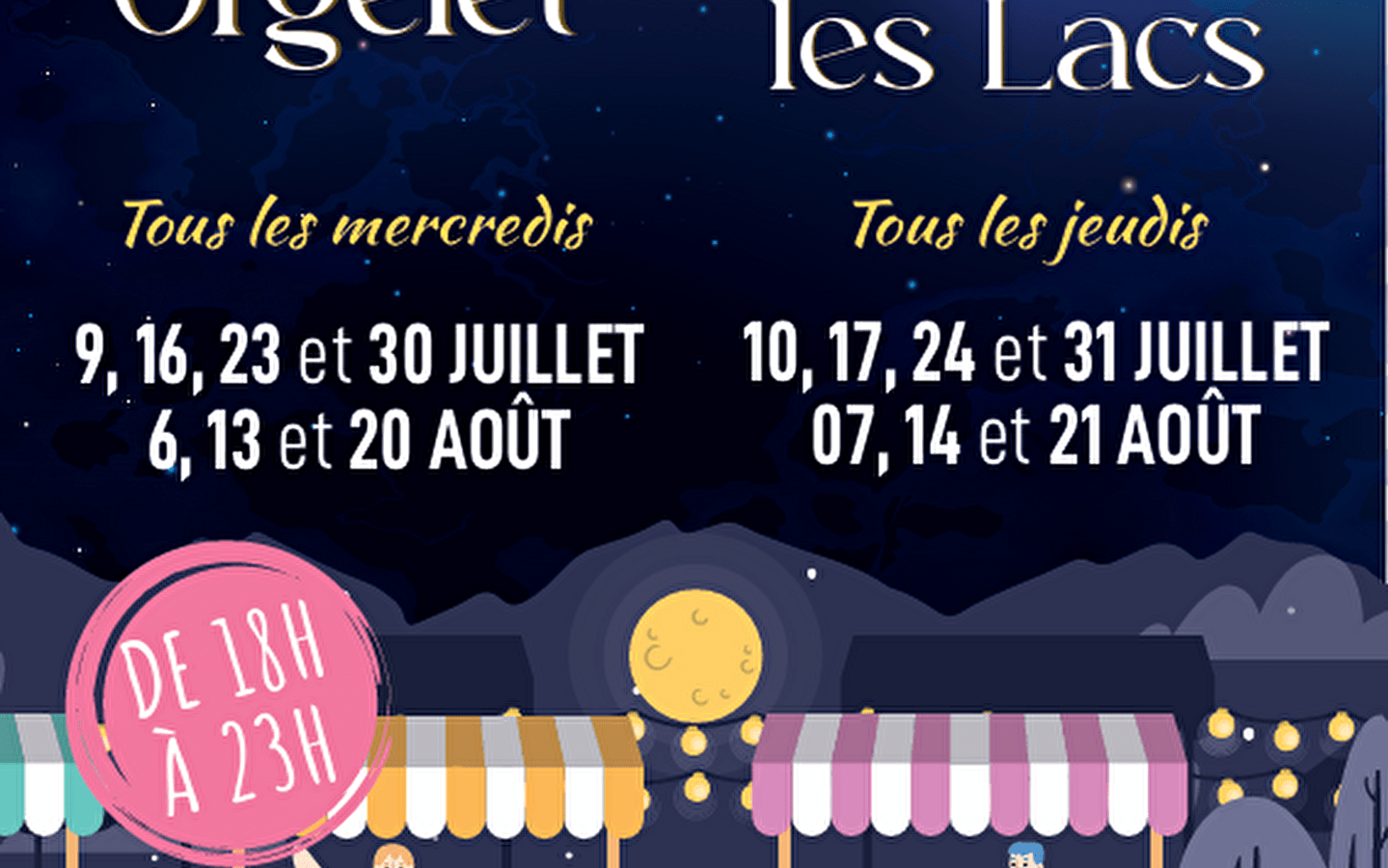Nachtmarkt Clairvaux les lacs