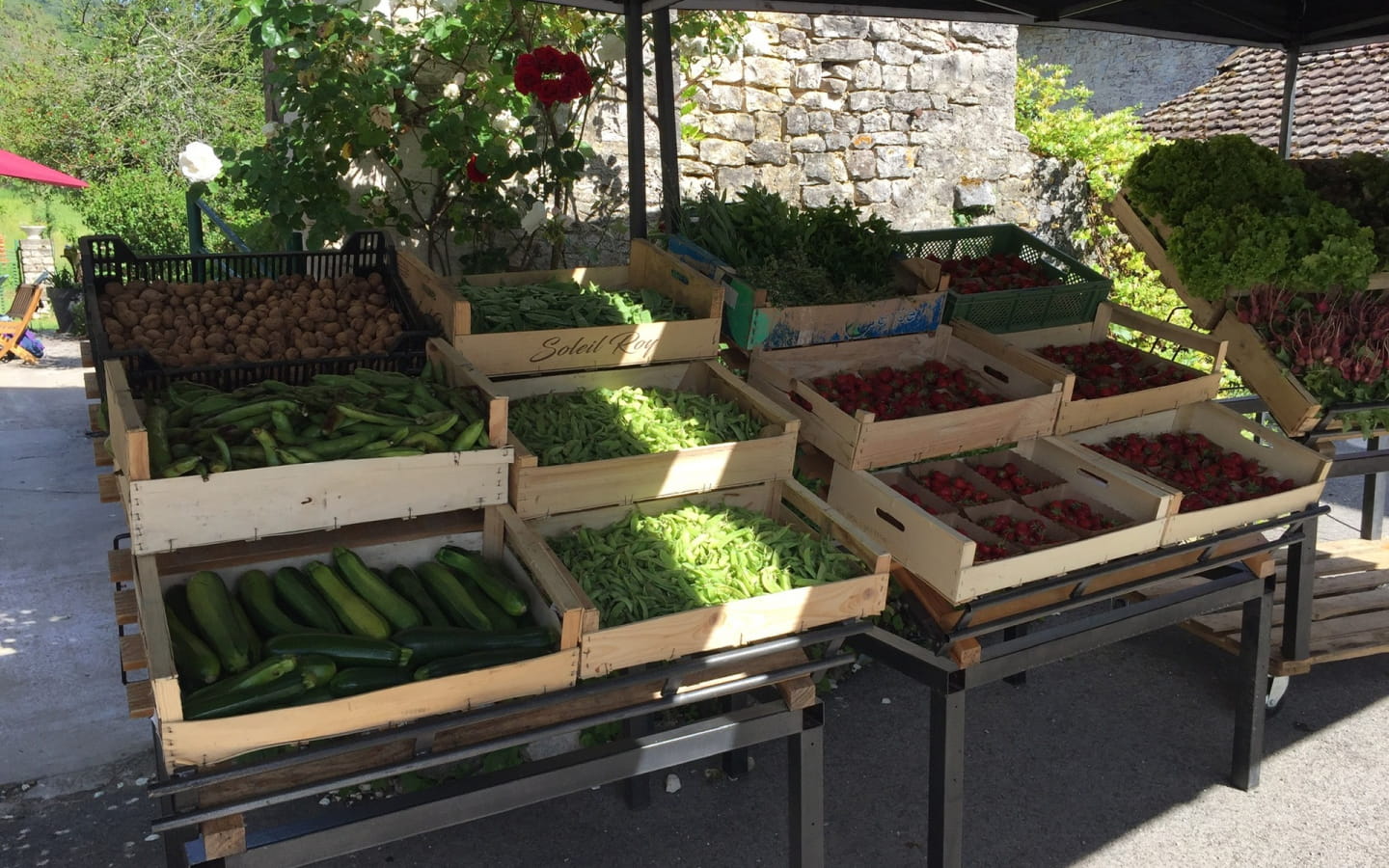 Der Markt in Buffard: Handwerker und Produzenten