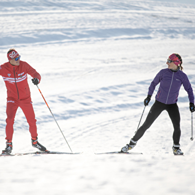 Ski de fond avec l'ESF sur le Plateau de Retord