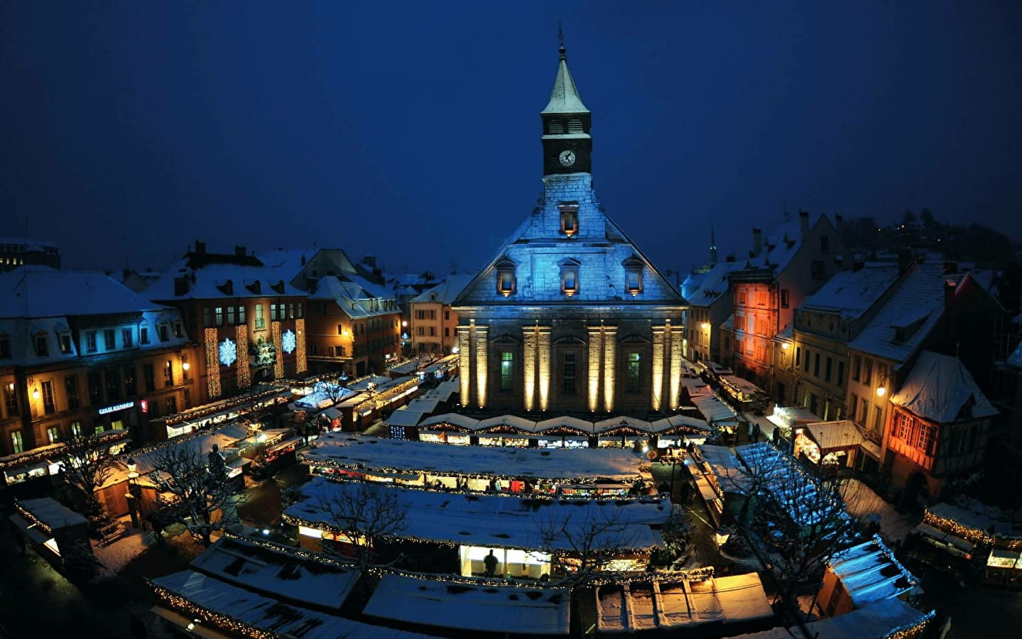 Die Weihnachtsbeleuchtung von Montbéliard