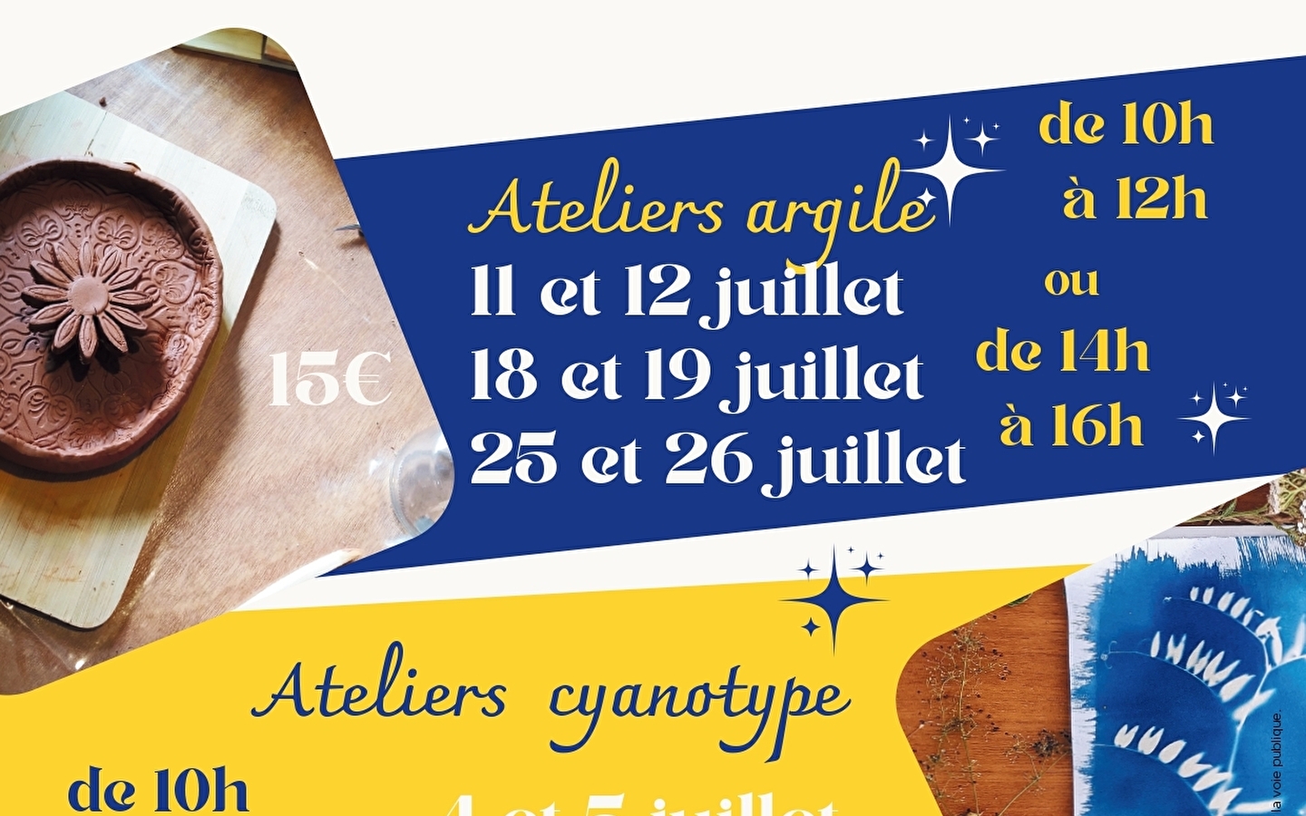 Pa'poterie-Workshop - Ton und Cyanotypie entdecken