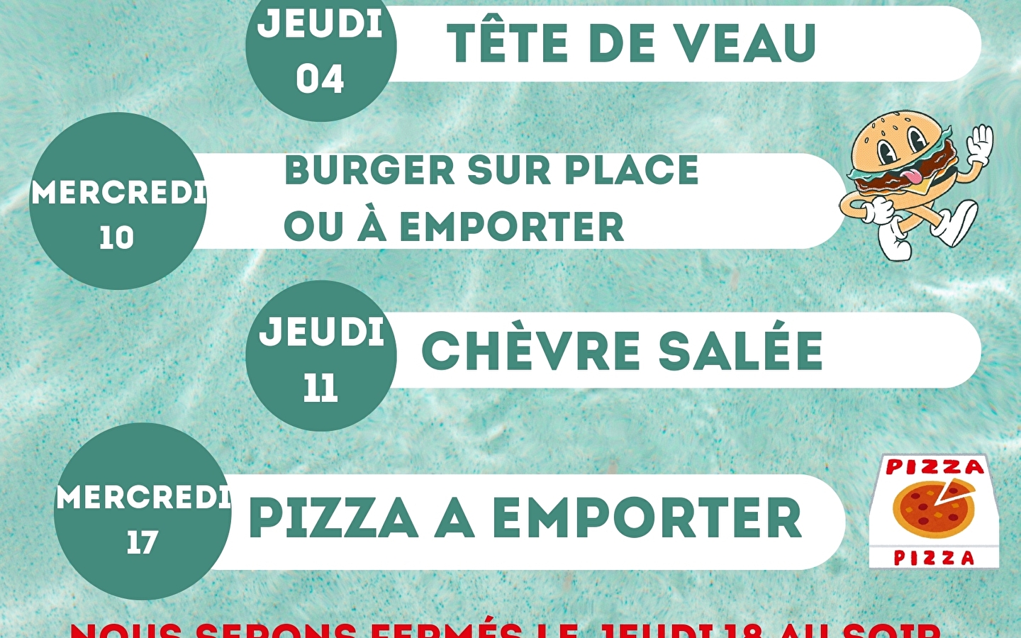 Spezielle Abende Restaurant Les Pâturages