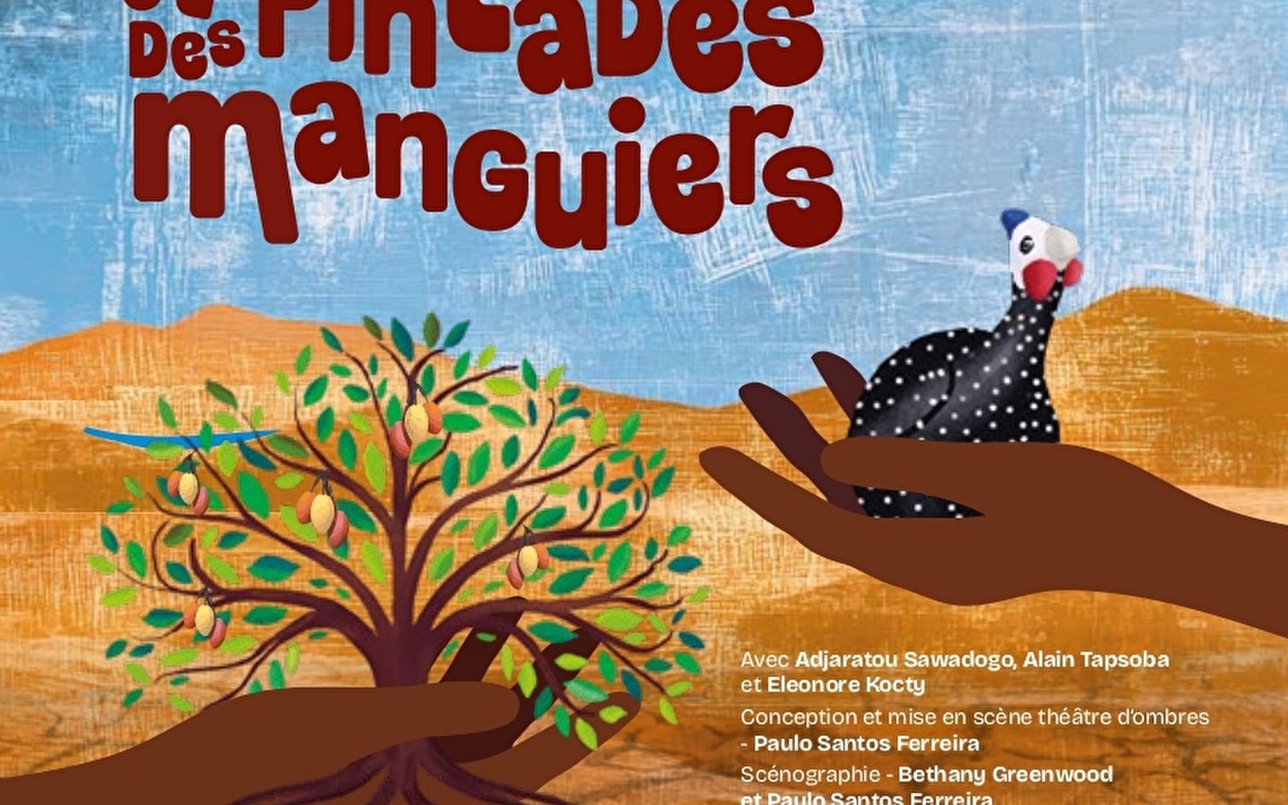 Perlhühner und Mangobäume