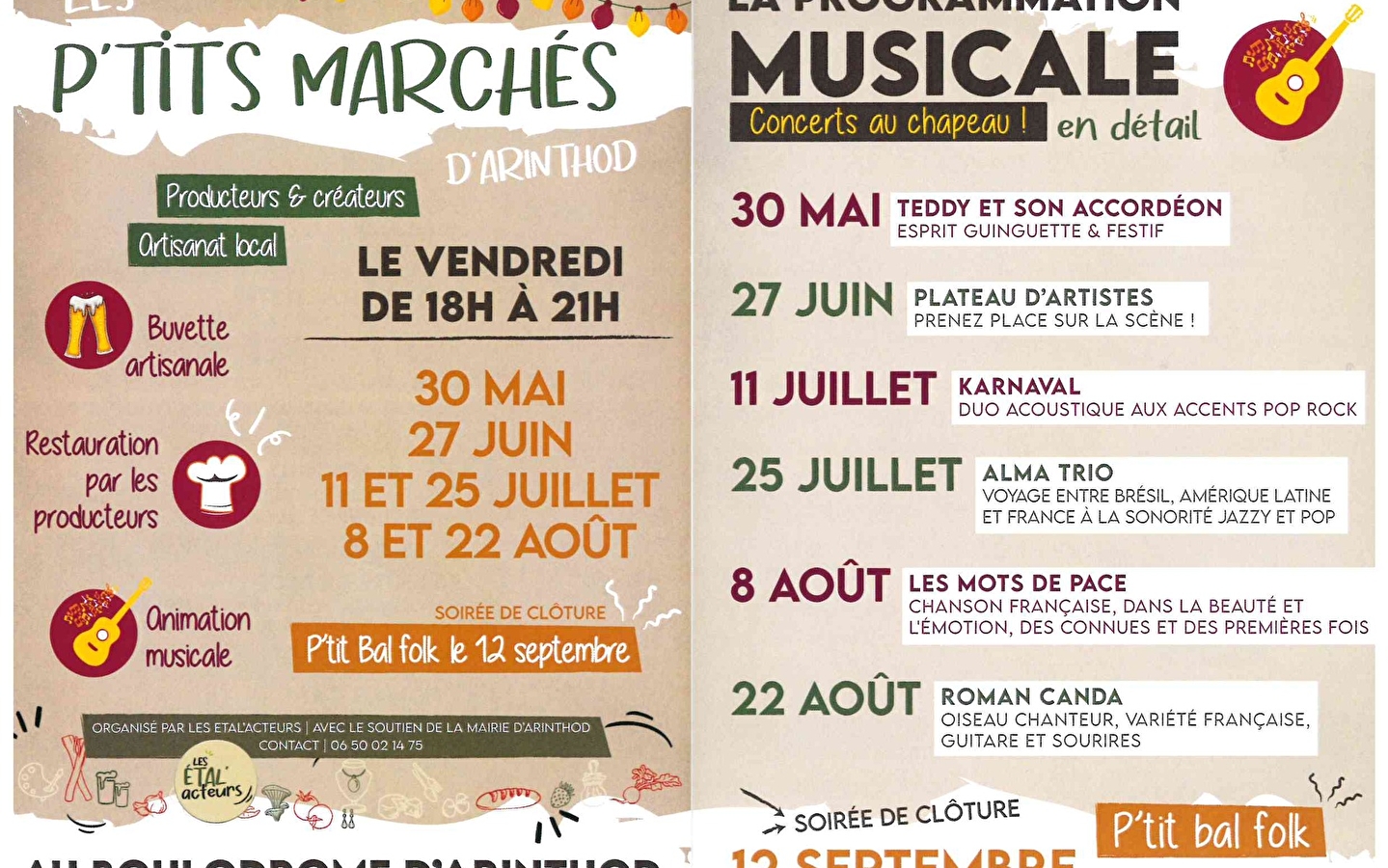 Les p'tits marchés: lokale Produzenten und musikalische Untermalung