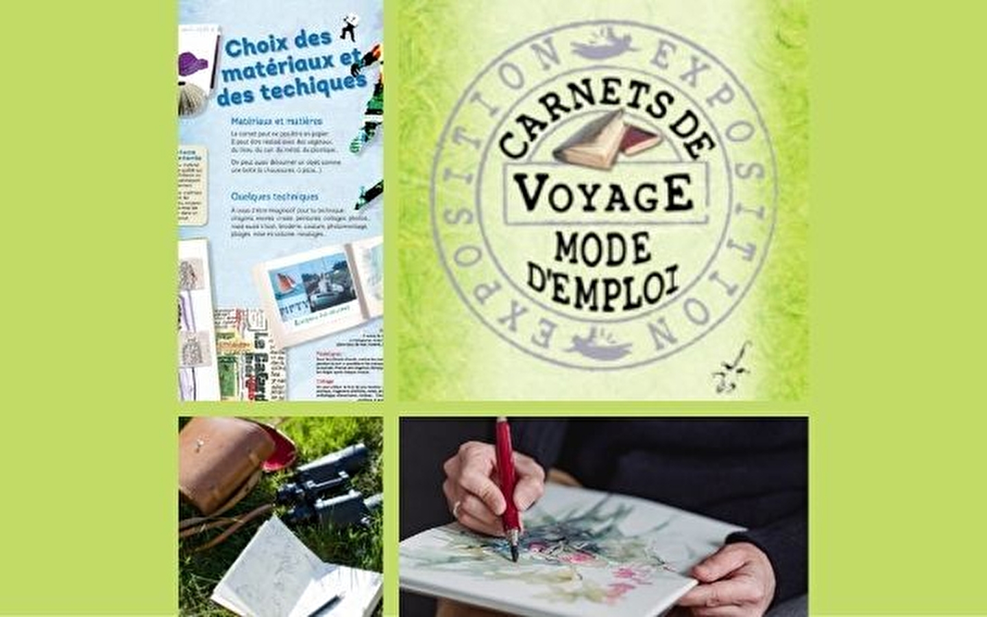 Ausstellung 'Carnet de voyage: mode d'emploi' (Reisetagebuch: Gebrauchsanweisung)