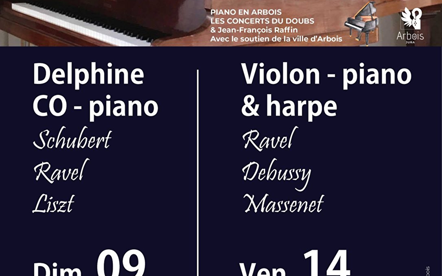 Violine, Klavier und Harfe