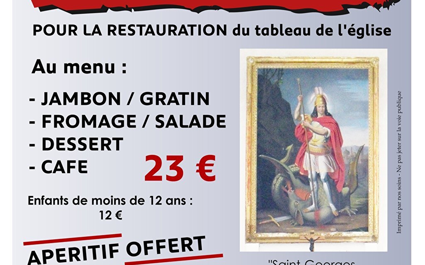 Solidarisches Essen für die Restaurierung des Gemäldes in der Kirche