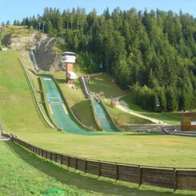 Rund um die Sprungschanzen von Chaux-Neuve