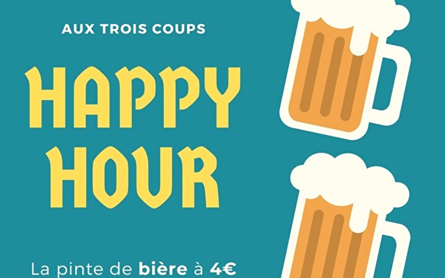 Happy Hour in der Bar Aux Trois coups