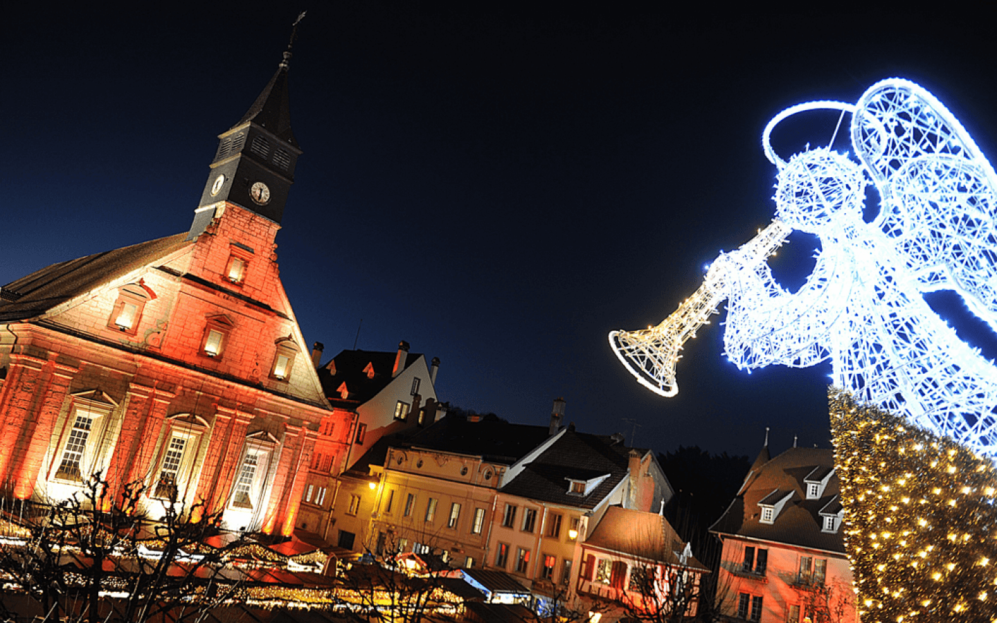 Die Weihnachtsbeleuchtung von Montbéliard