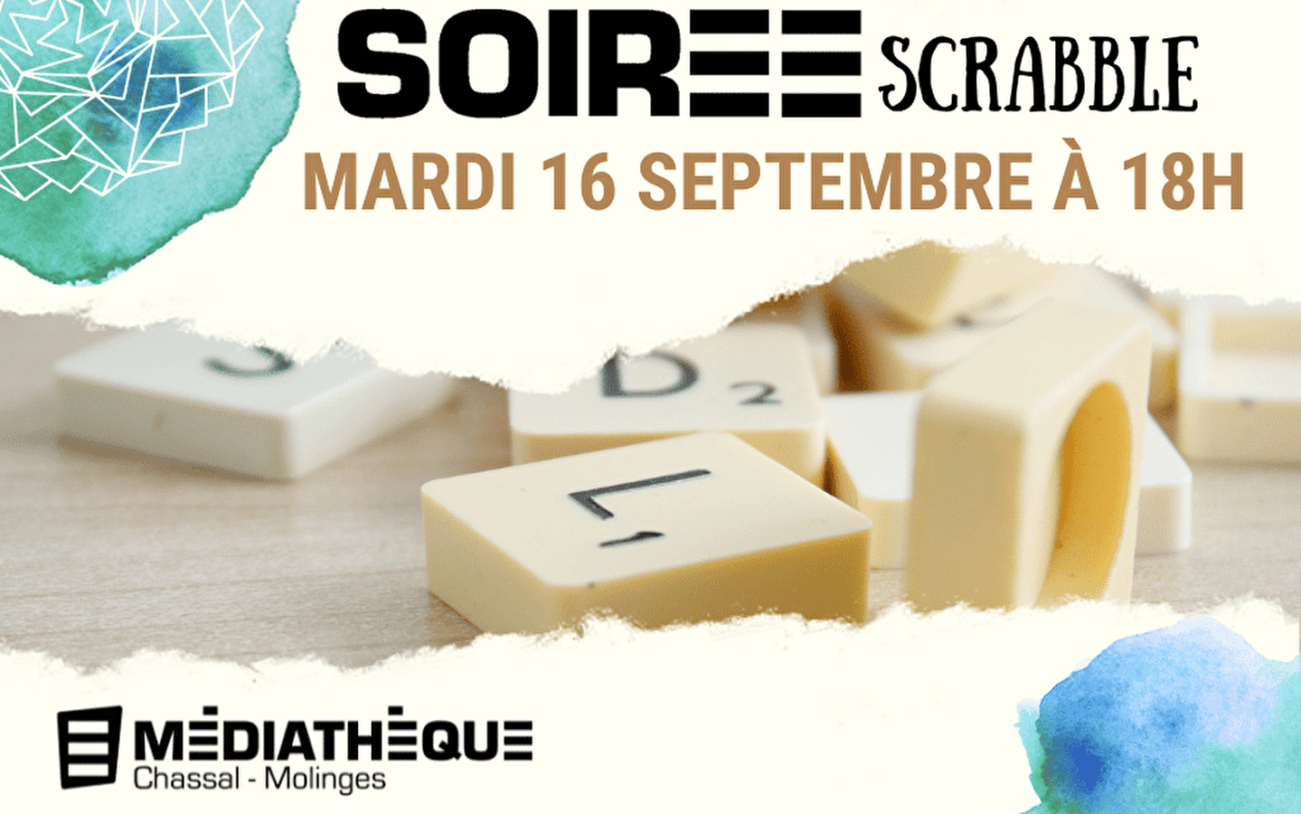 Mediathek in Chassal-Molinges: Scrabble-Abend
