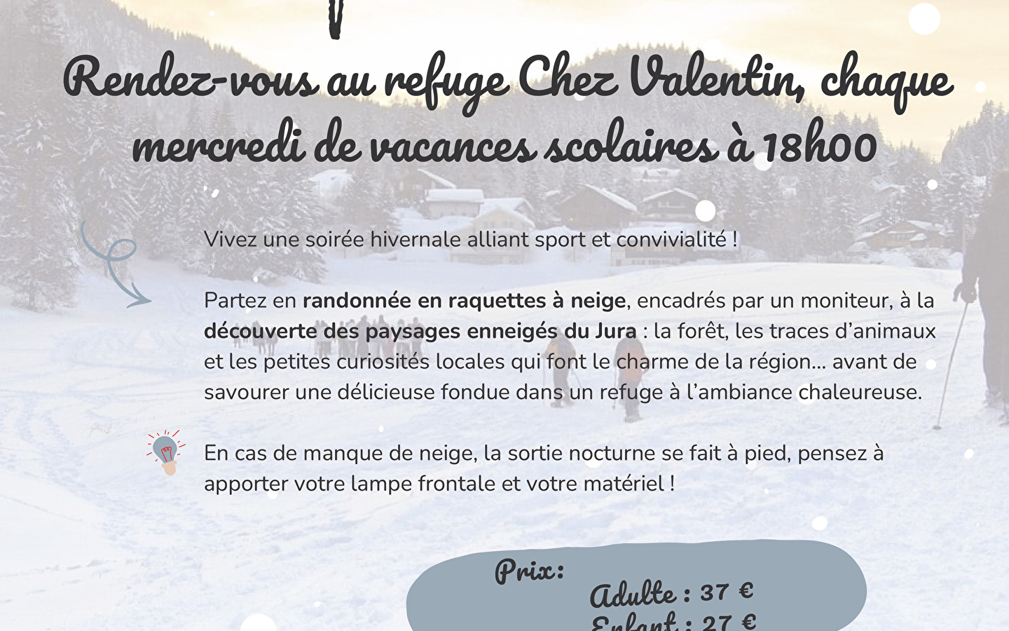 Schneeschuh- und Fondue-Abend