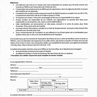 Vide jouets - Pirates de Cour - Téléthon 2025