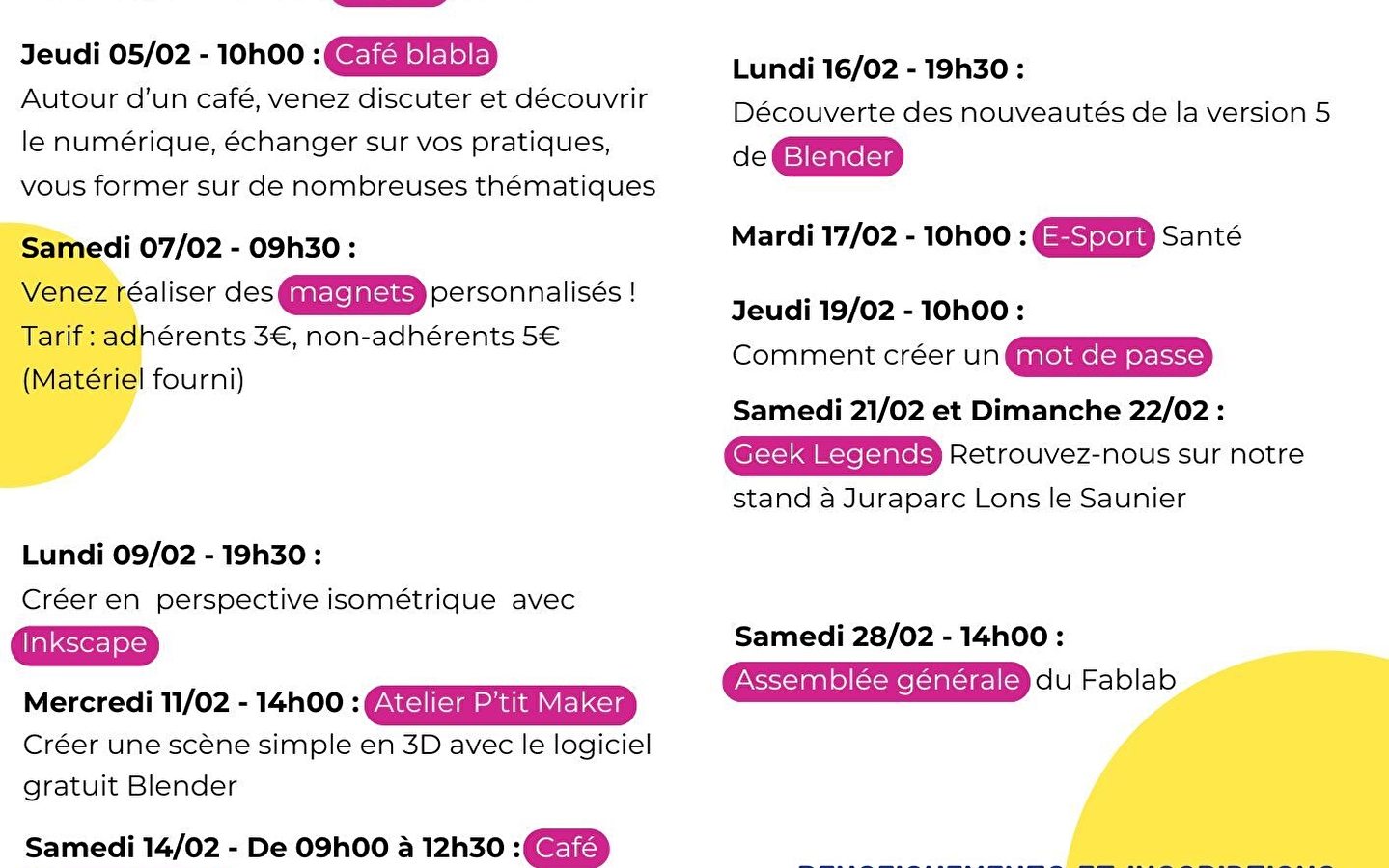 Programmierung Fablab-Workshops Februar 2026